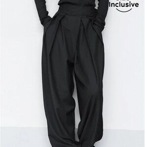 Hook-and-Loop Fastener Wide Leg Velcro Pants × 1